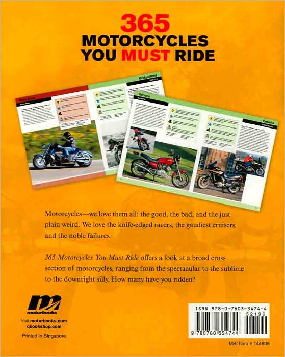 365 Motorcycles You Must Ride