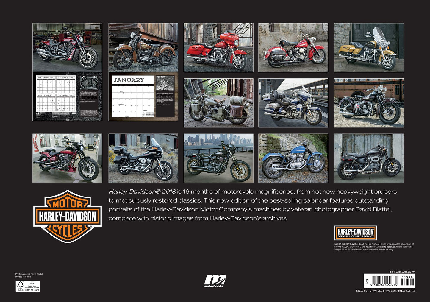 2018 Harley-Davidson Wall Calendar