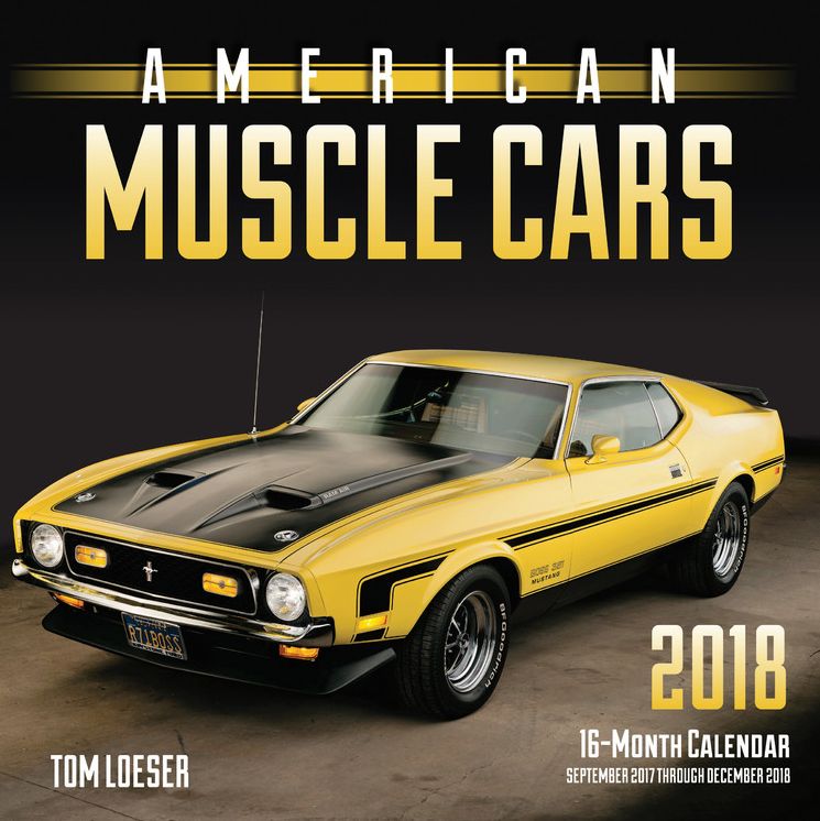 2018 American Muscle Cars Wall Calendar