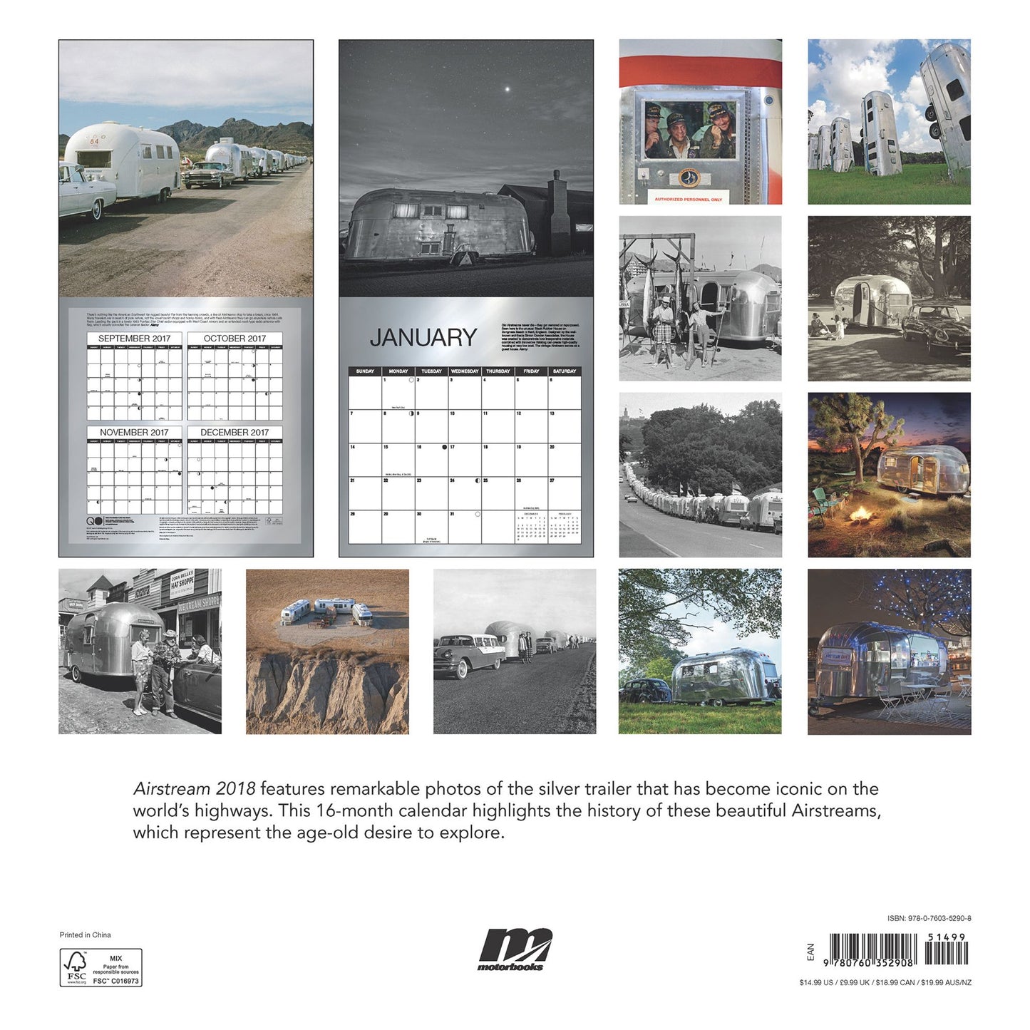 2018 Airstream Wall Calendar