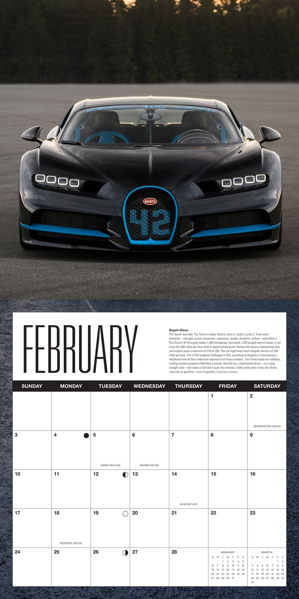 Supercars 2019: 16 Month Calendar Includes September 2018 Through December 2019