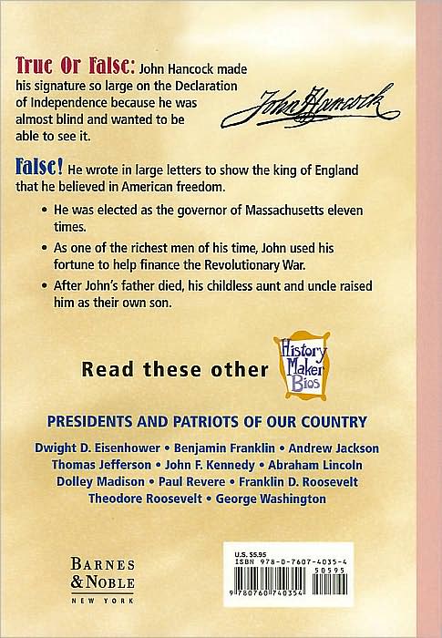 John Hancock: Presidents & Patriots of Our Country (History Maker Bios Series)