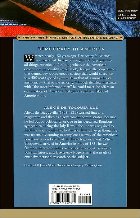 Democracy in America (Barnes & Noble Library of Essential Reading)