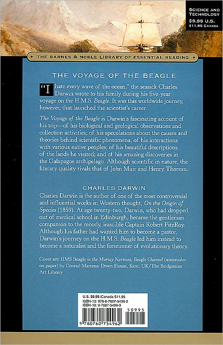 The Voyage of the Beagle (Barnes & Noble Library of Essential Reading)