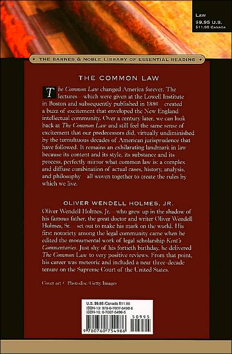 The Common Law (Barnes & Noble Library of Essential Reading)