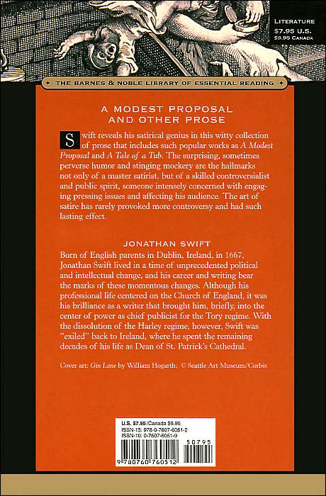A Modest Proposal and Other Prose (Barnes & Noble Library of Essential Reading)