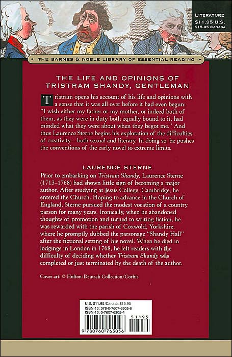 The Life and Opinions of Tristram Shandy, Gentleman (Barnes & Noble Library of Essential Reading)