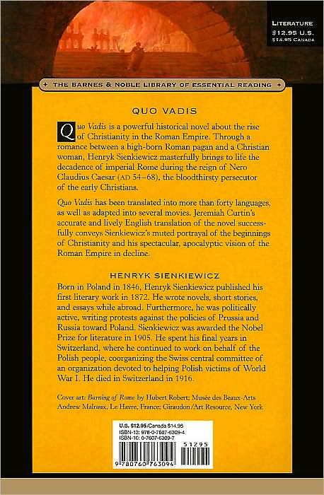Quo Vadis (Barnes & Noble Library of Essential Reading)