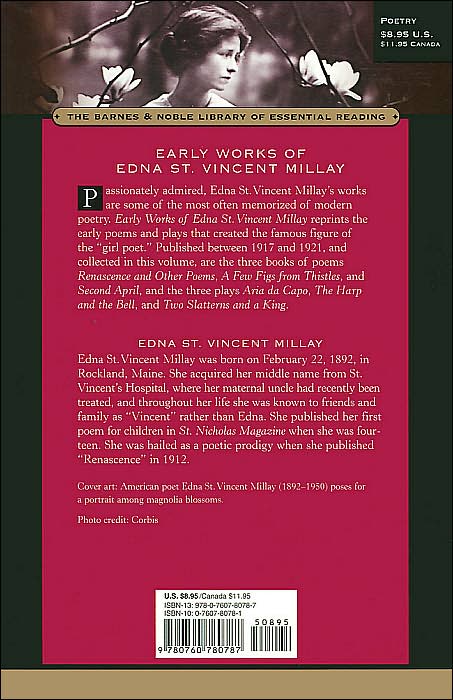 Early Works of Edna St. Vincent Millay (Barnes & Noble's Barnes & Noble Library of Essential Reading)