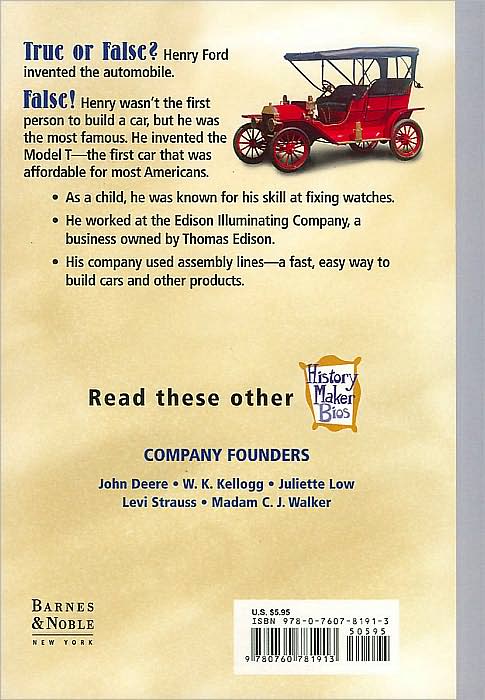 Henry Ford: Company Founders (History Maker Bios)