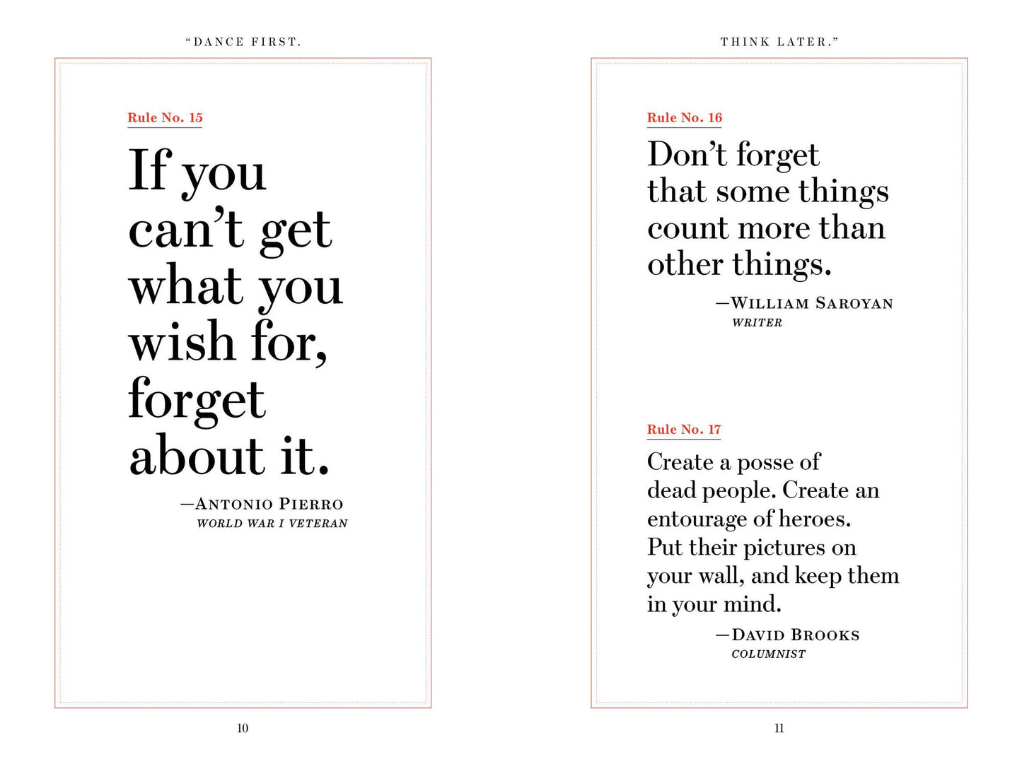 "Dance First. Think Later": 618 Rules to Live By