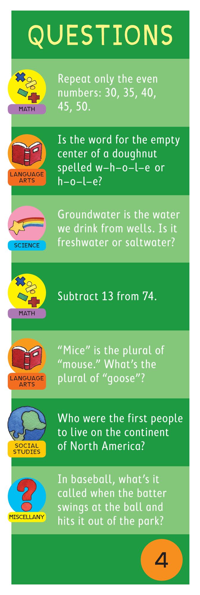 Brain Quest Grade 3, revised 4th edition: 1,000 Questions and Answers to Challenge the Mind
