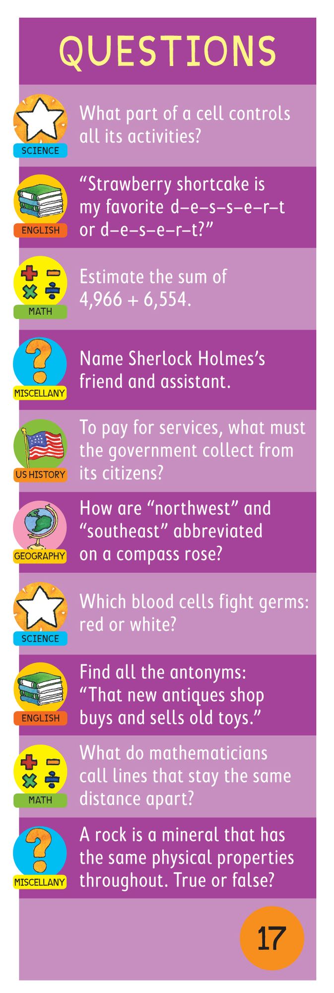 Brain Quest Grade 4, revised 4th edition: 1,500 Questions and Answers to Challenge the Mind