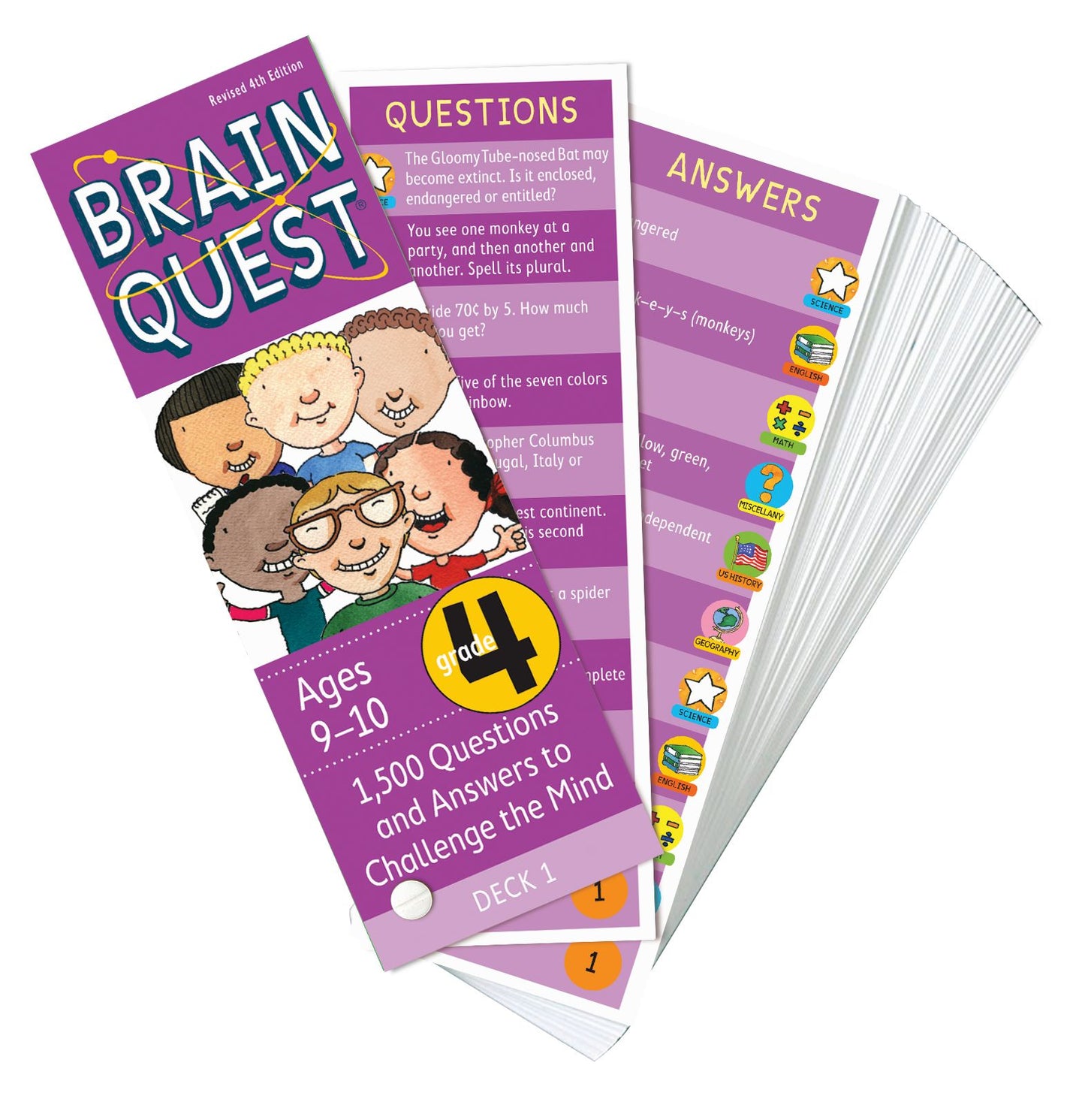 Brain Quest Grade 4, revised 4th edition: 1,500 Questions and Answers to Challenge the Mind