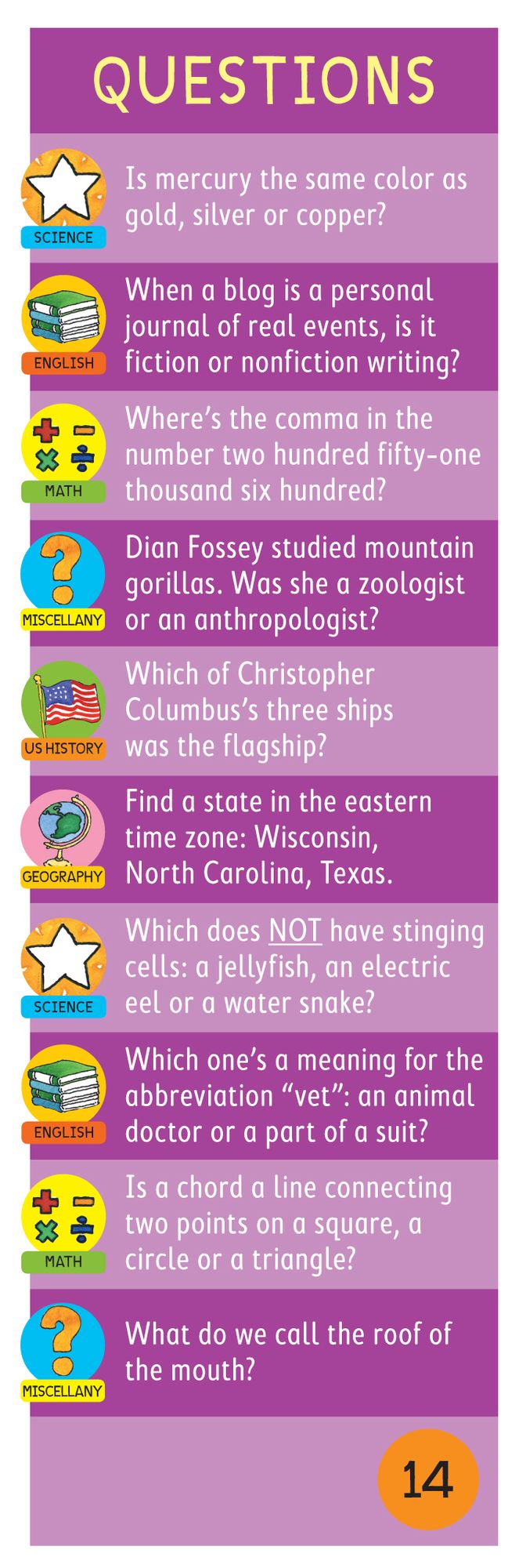 Brain Quest Grade 4, revised 4th edition: 1,500 Questions and Answers to Challenge the Mind