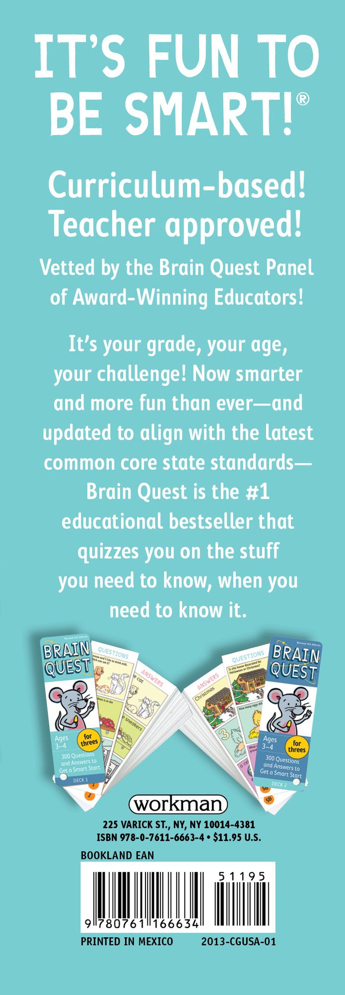 Brain Quest for Threes, revised 4th edition: 300 Questions and Answers to Get a Smart Start
