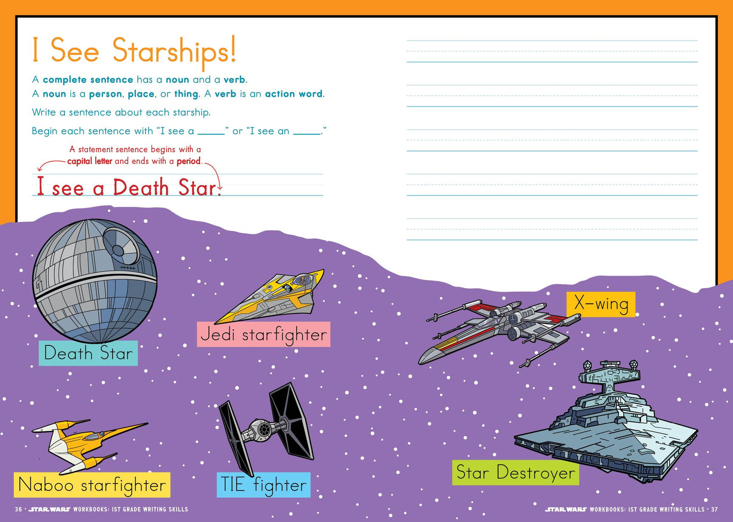 Star Wars Workbook: Grade 1 Writing!
