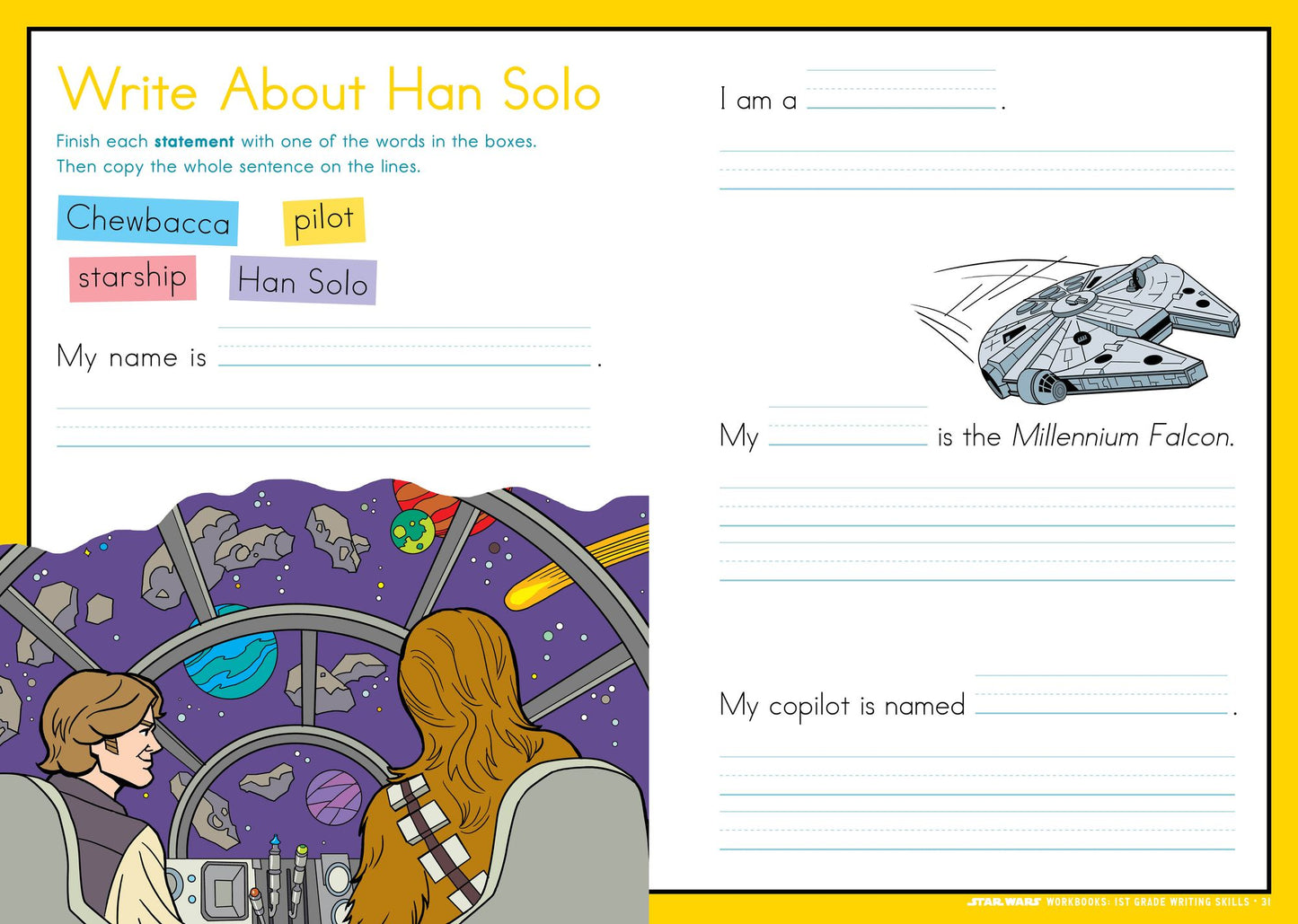Star Wars Workbook: Grade 1 Writing!