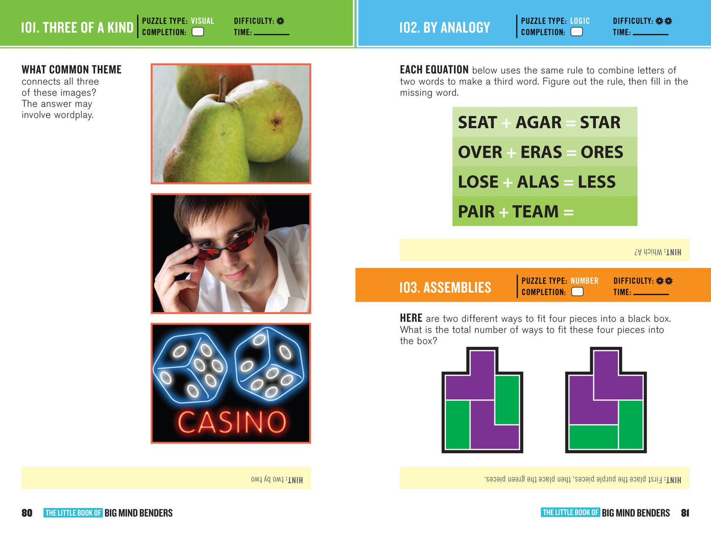 The Little Book of Big Mind Benders: Over 450 Word Puzzles, Number Stumpers, Riddles, Brainteasers, and Visual Conundrums