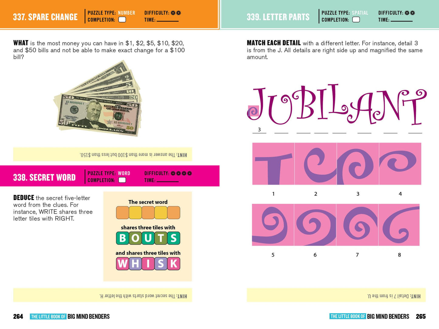 The Little Book of Big Mind Benders: Over 450 Word Puzzles, Number Stumpers, Riddles, Brainteasers, and Visual Conundrums