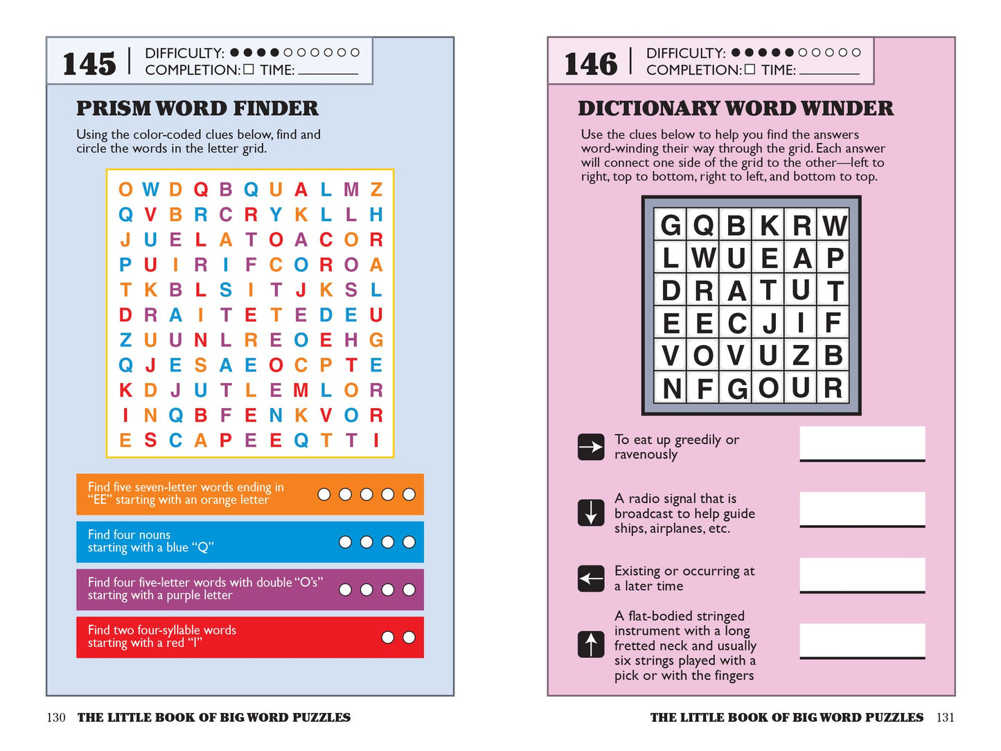 The Little Book of Big Word Puzzles: Over 400 Synonym Scrambles, Crossword Conundrums, Word Searches & Other Brain-Tickling Word Games