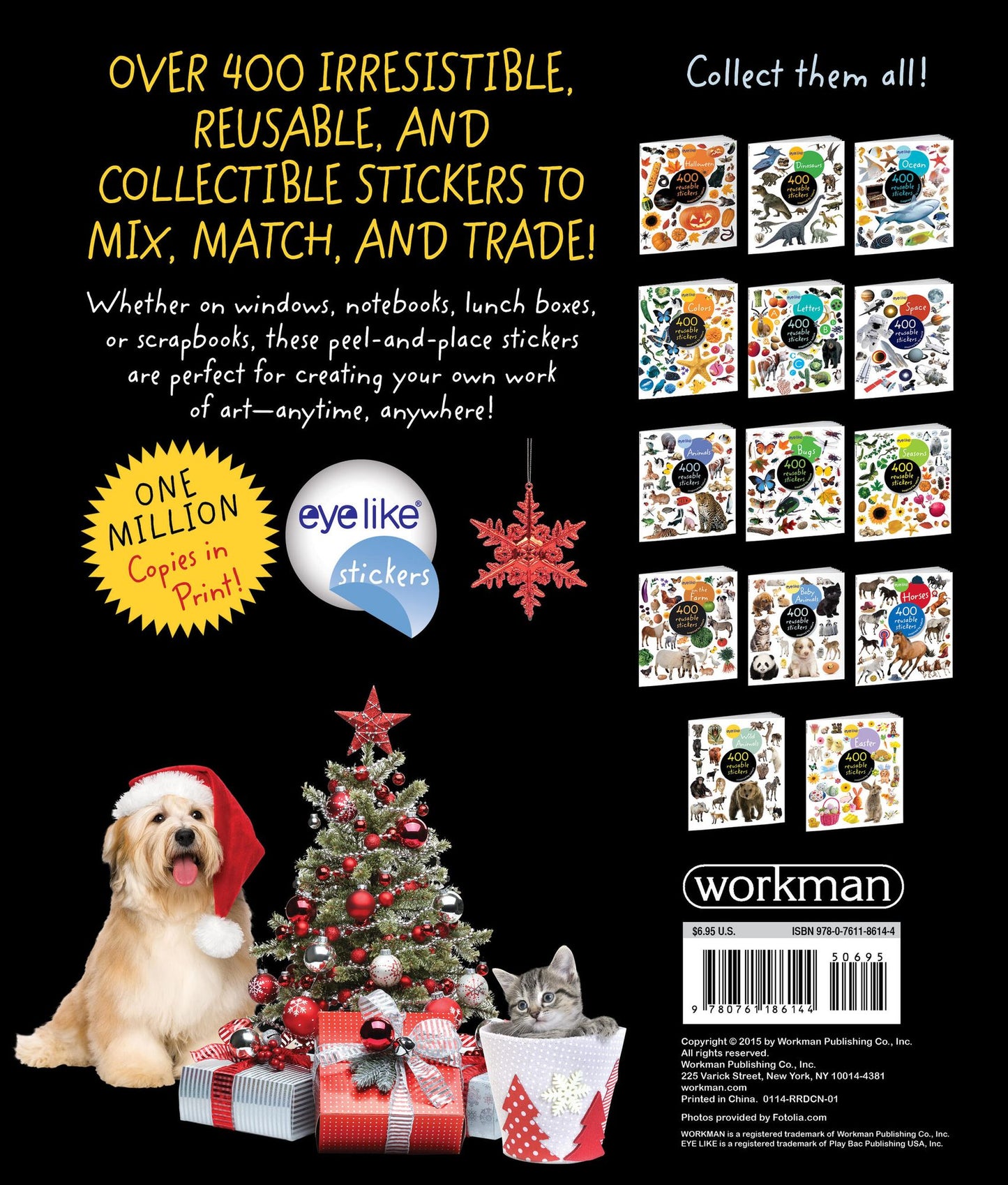 Eyelike Stickers: Christmas: 400 Reusable Stickers
