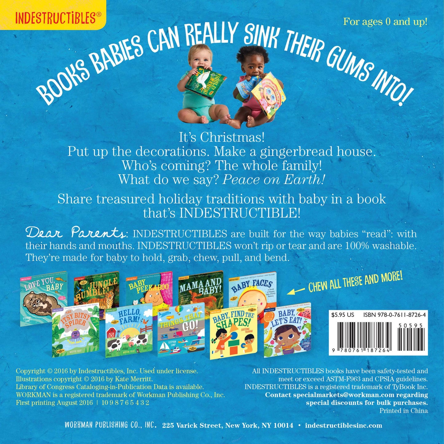 Indestructibles: Jingle Baby (baby's first Christmas book): Chew Proof * Rip Proof * Nontoxic * 100% Washable (Book for Babies, Newborn Books, Safe to Chew)