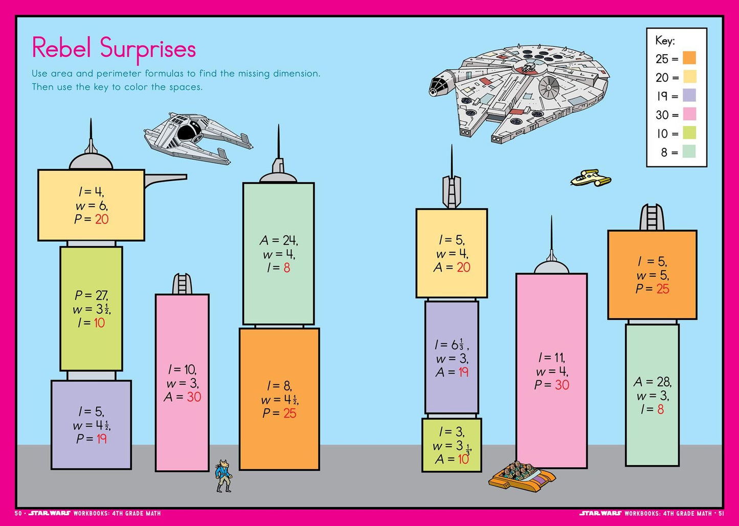 Star Wars Workbook: 4th Grade Math