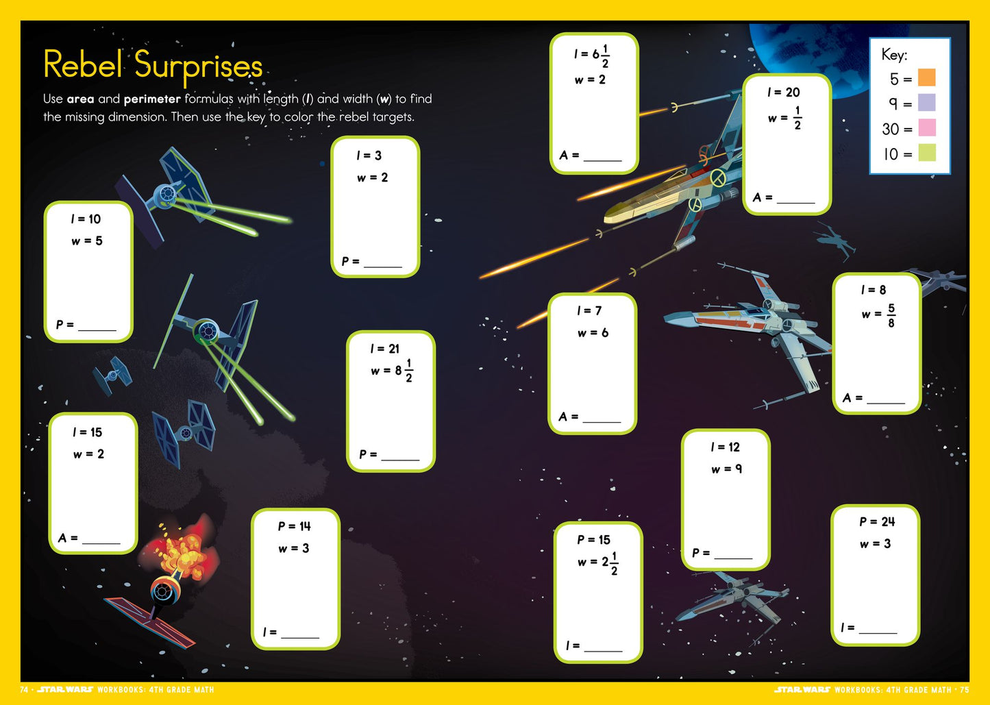Star Wars Workbook: 4th Grade Math