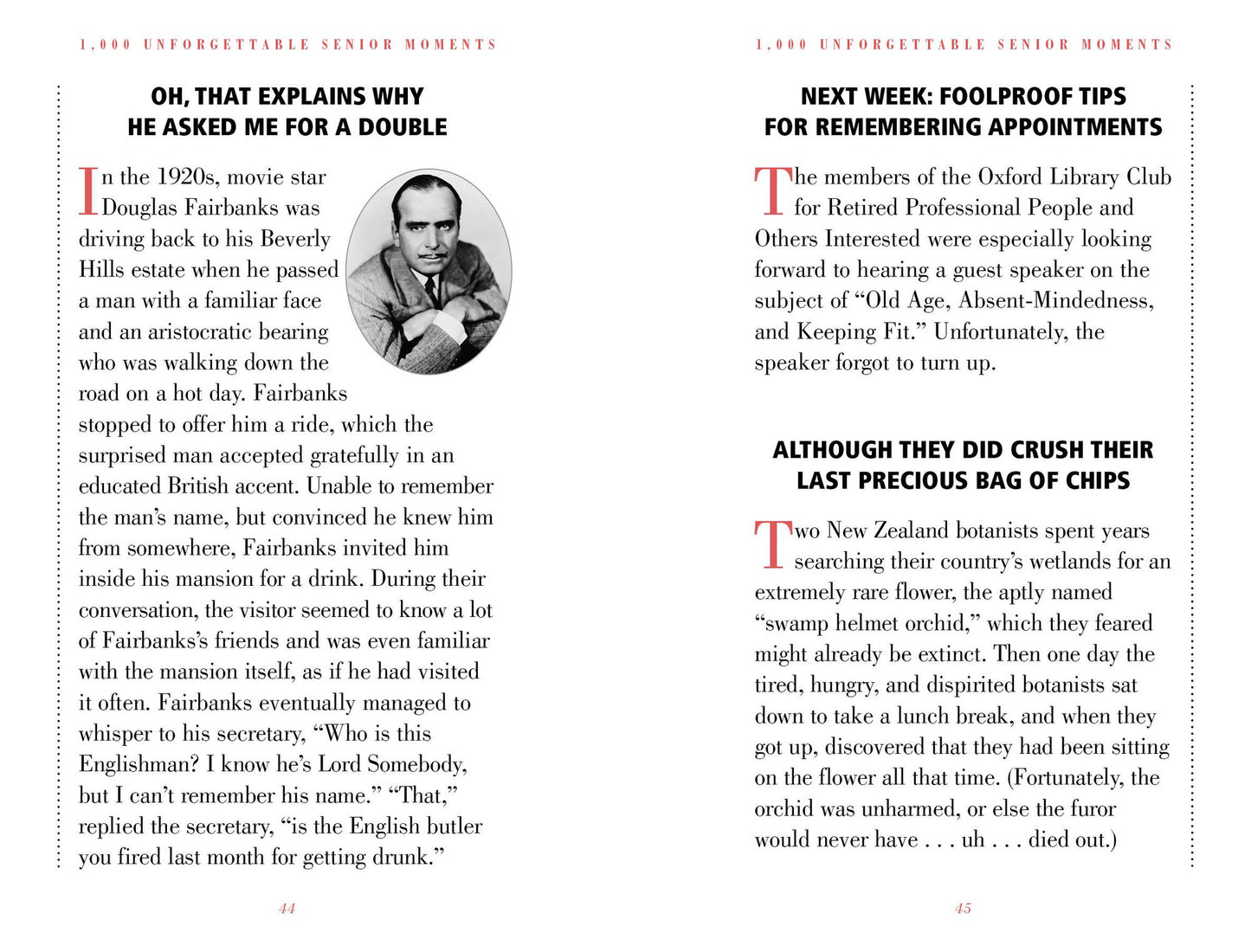 1,000 Unforgettable Senior Moments: Of Which We Could Remember Only 254