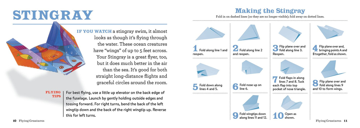 Flying Creatures Paper Airplane Book: 69 Mini Planes to Fold and Fly