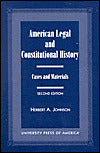 American Legal and Constitutional History: Cases and Materials