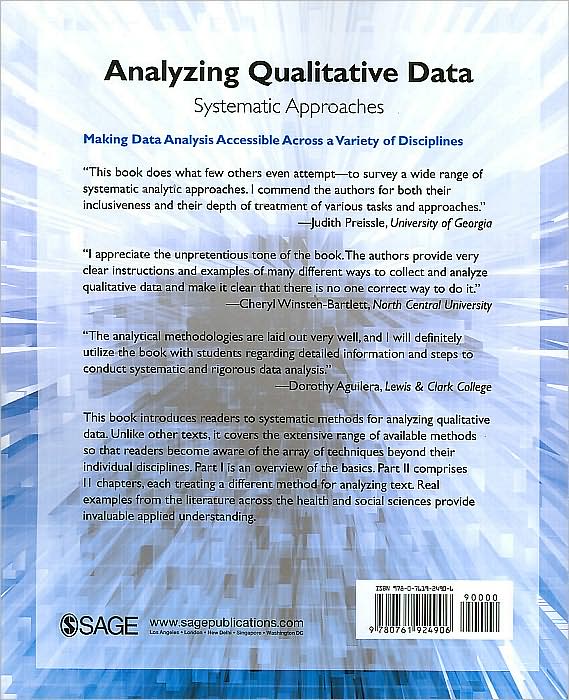 Analyzing Qualitative Data: Systematic Approaches