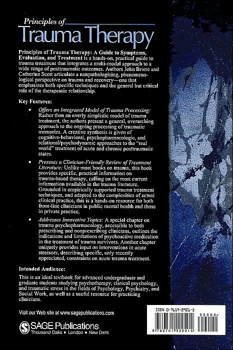 Principles of Trauma Therapy: A Guide to Symptoms, Evaluation, and Treatment