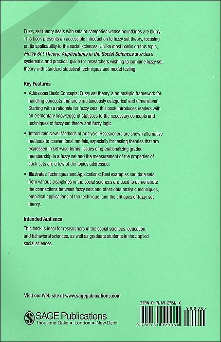 Fuzzy Set Theory: Applications in the Social Sciences (Quantitative Applications in the Social Sciences Series, No .147)
