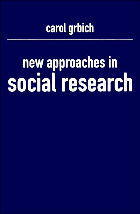 New Approaches in Social Research