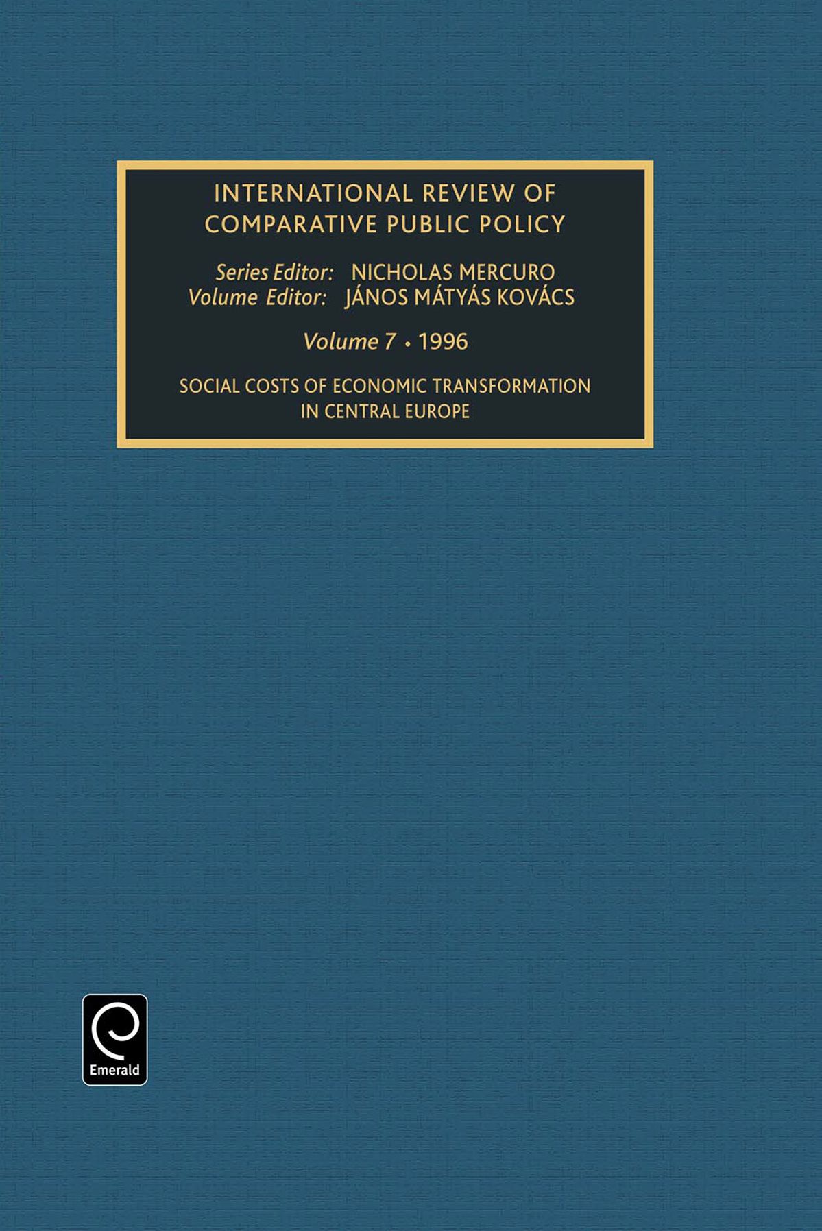 International review of comparative public policy, Volume 7