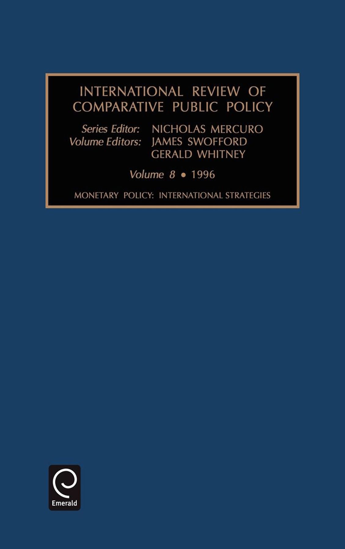 International review of comparative public policy, Volume 8
