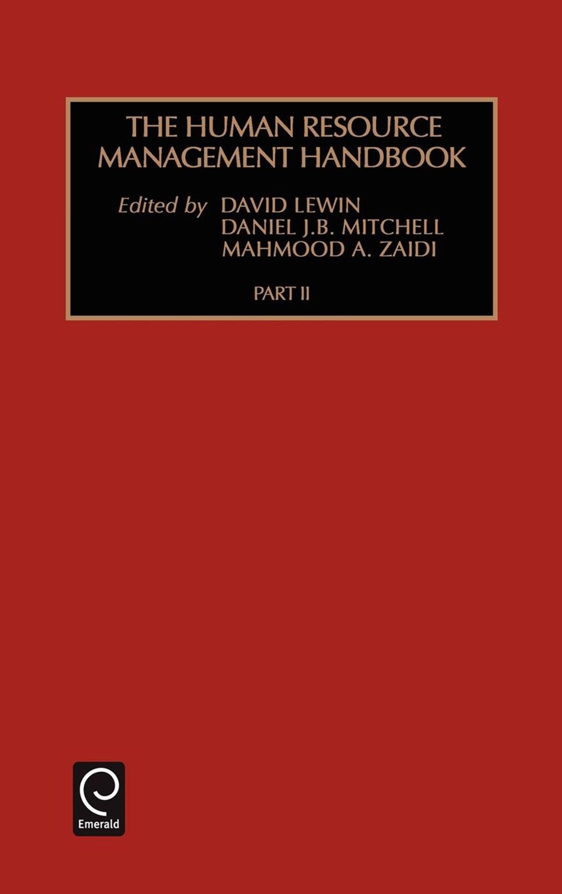 Human Resource Management Handbook, Vol 2