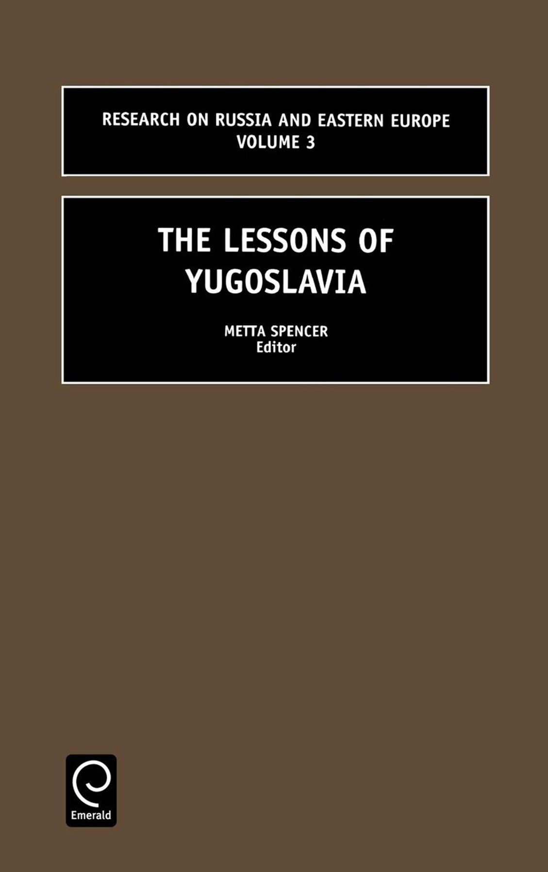 The Lessons of Yugoslavia, 3