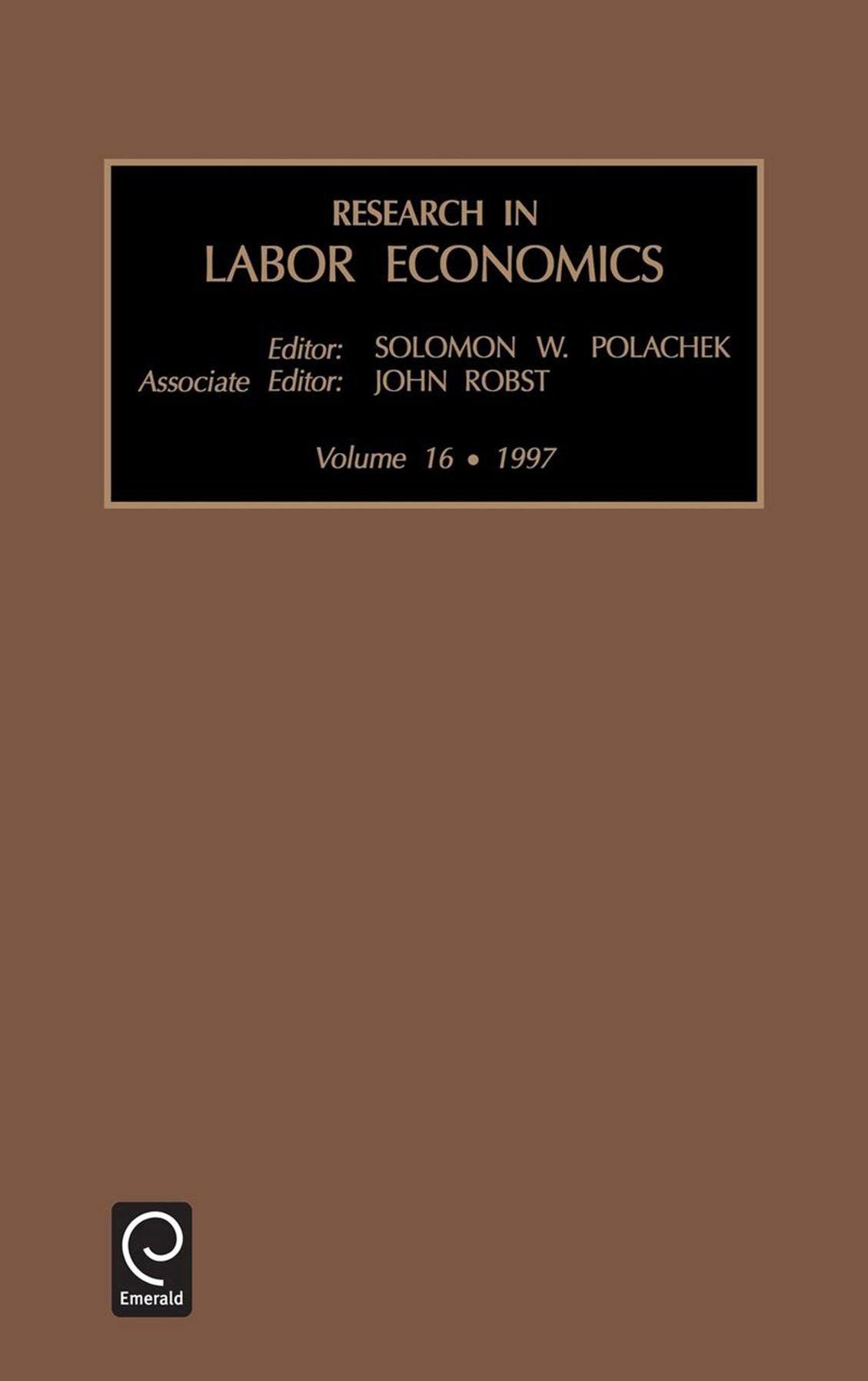 Research in Labor Economics, Volume 16