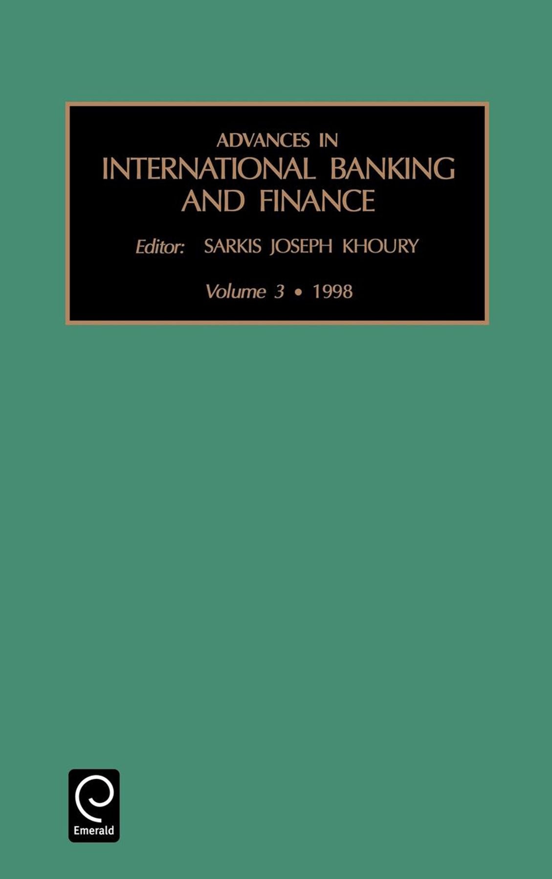 Advances in International Banking and Finance, Volume 3