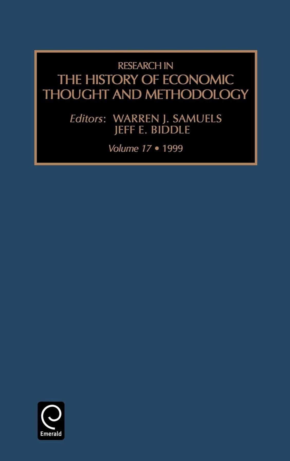 Research in the History of Economic Thought and Methodology, Volume 17