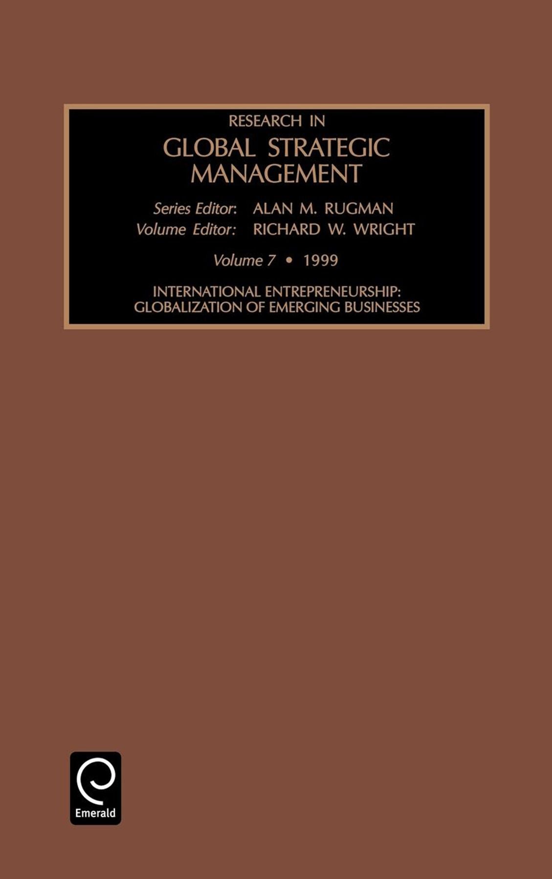 International Entrepreneurship: Globalization of Emerging Businesses