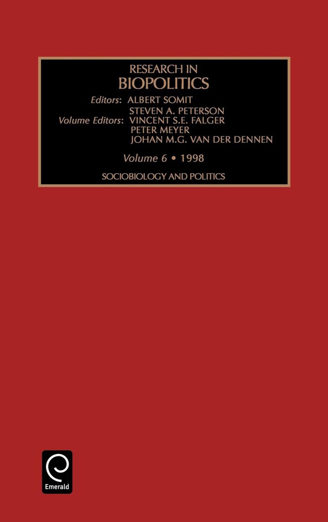 Research in biopolitics, Volume 6