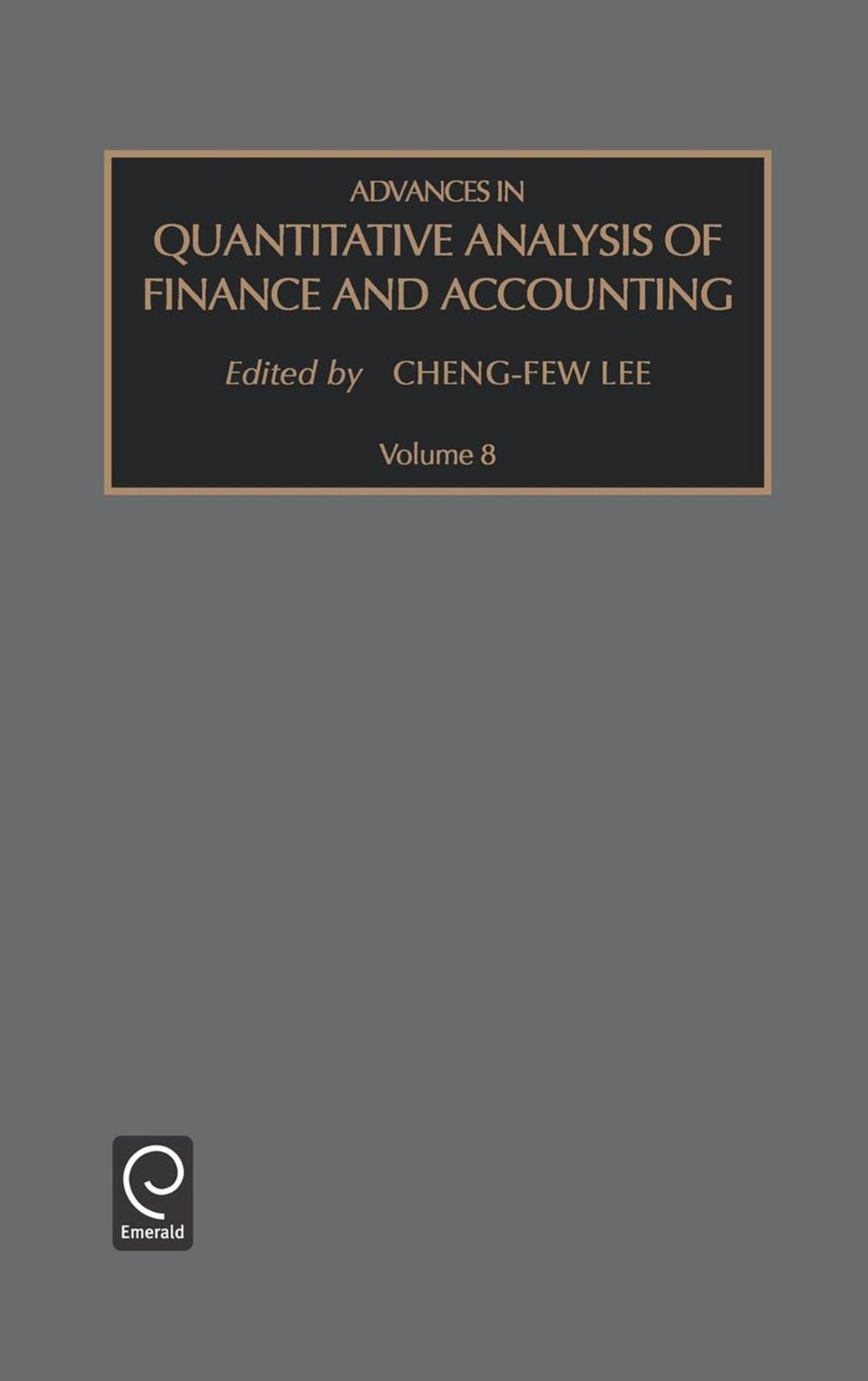 Advances in Quantitative Analysis of Finance and Accounting, Volume 8