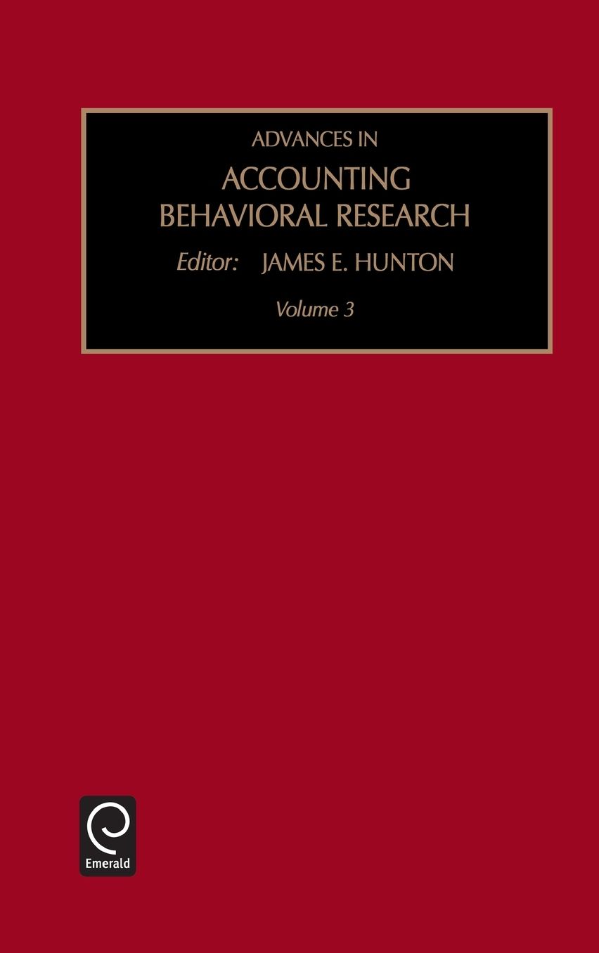 Advances in Accounting Behavioral Research, Volume 3