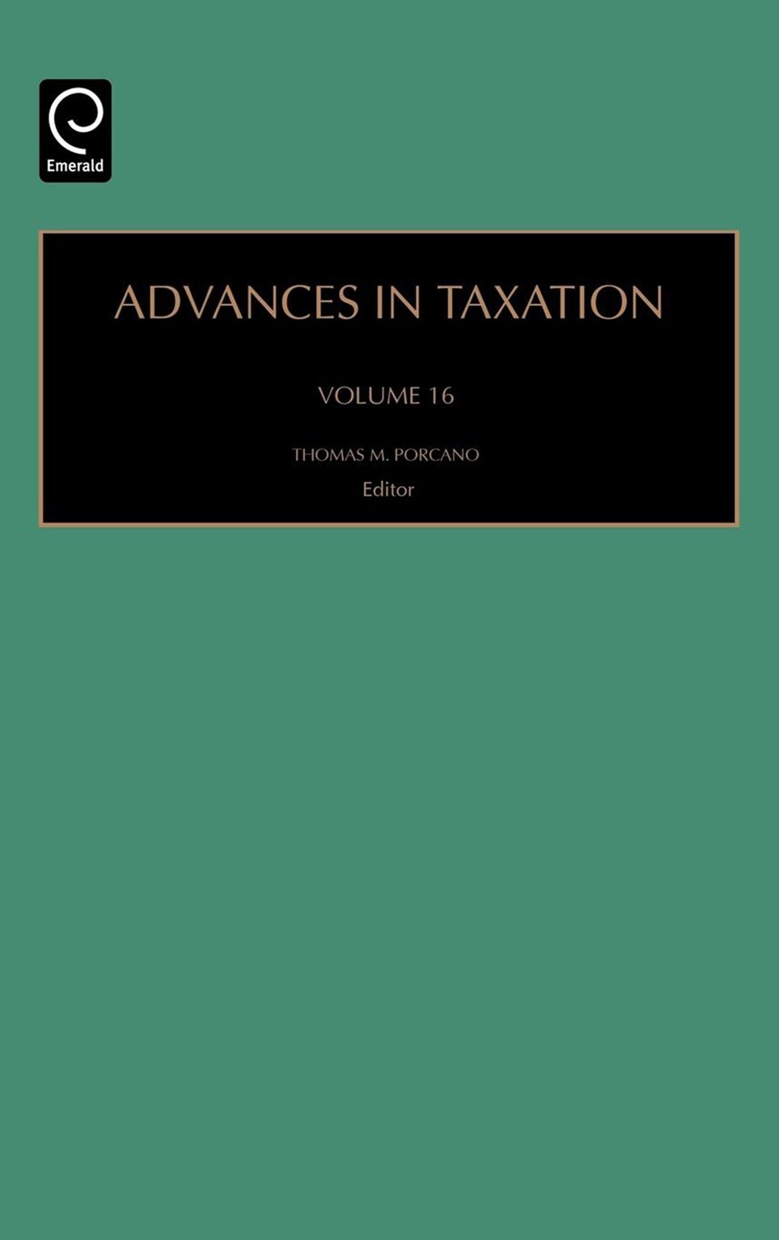Advances in Taxation, Volume 16