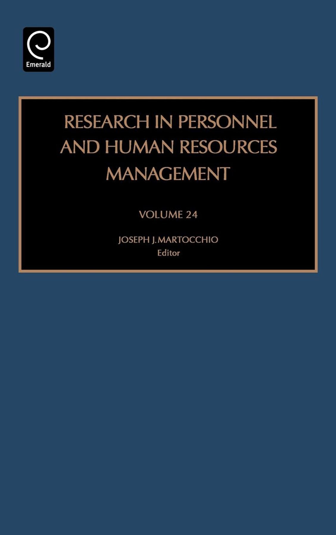 Research in Personnel and Human Resources Management, Volume 24