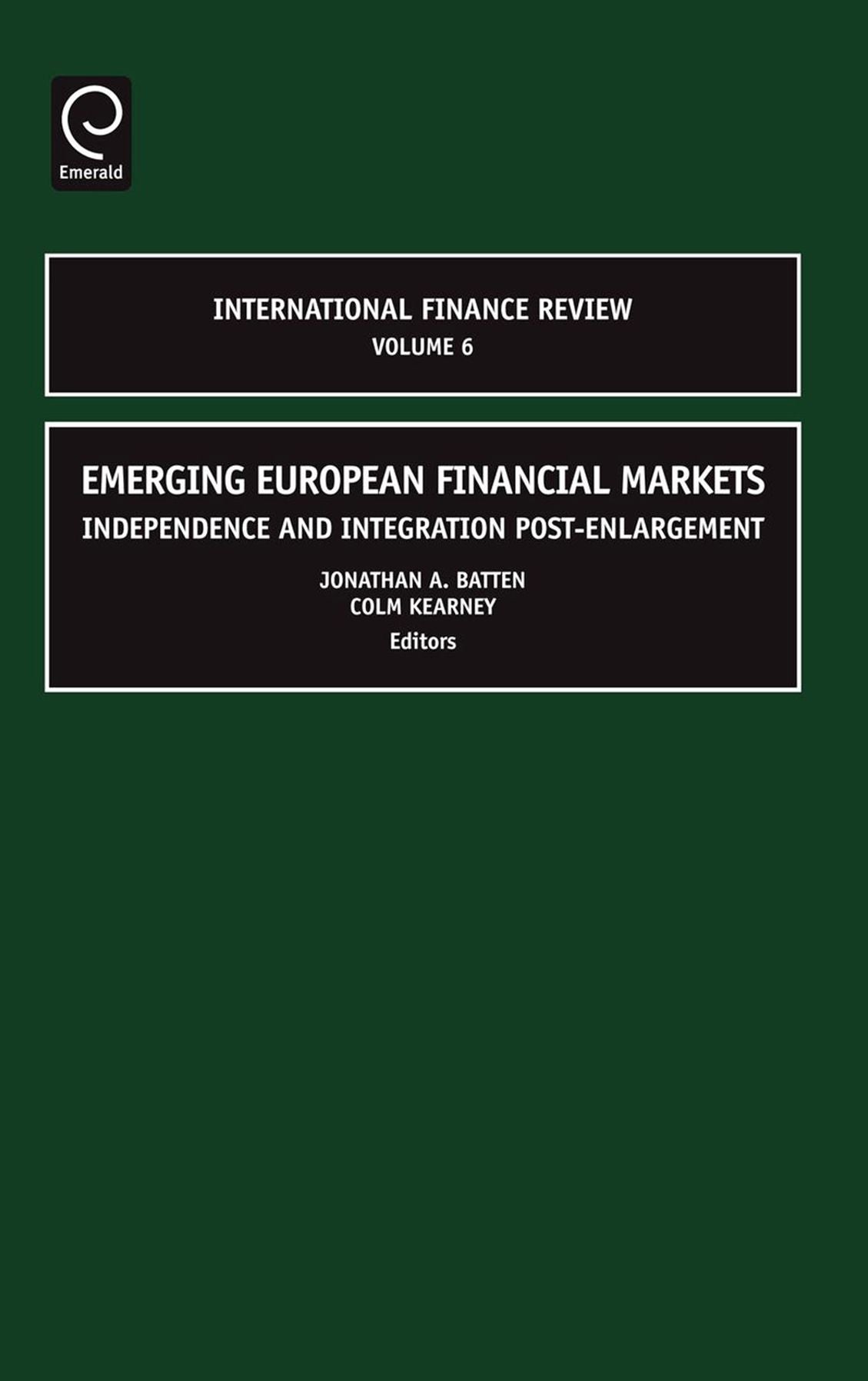 Emerging European Financial Markets: Independence and Integration Post-Enlargement